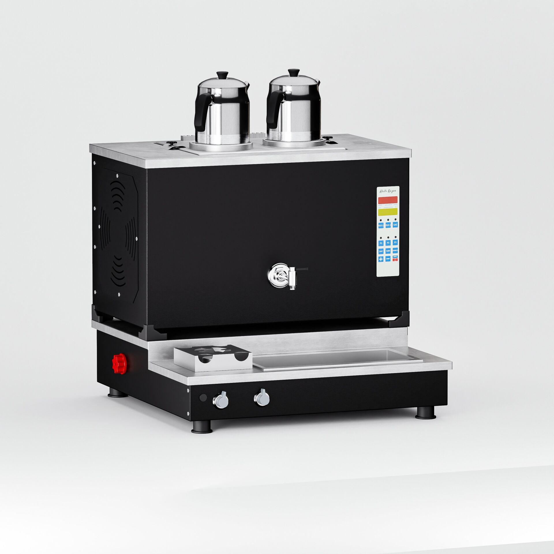 2 Demlikli Elektrostatik Boyalı Akıllı Çay Kazanı / Plus Model / Smart/ Hibrit  (BPPO-S2)