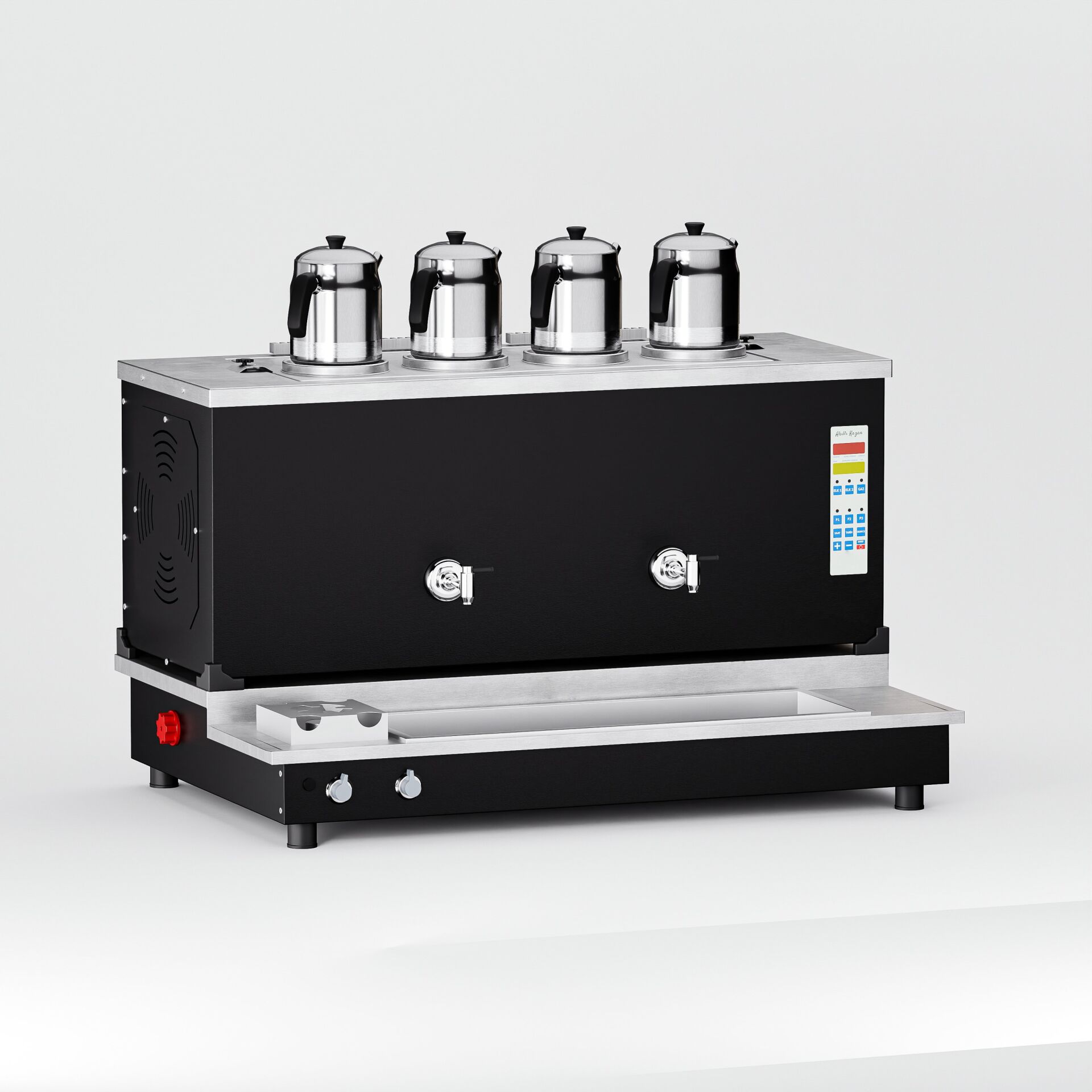 4 Demlikli Elektrostatik Boyalı Akıllı Çay Kazanı / Plus Model / Smart/ Hibrit (BPPO-S4)