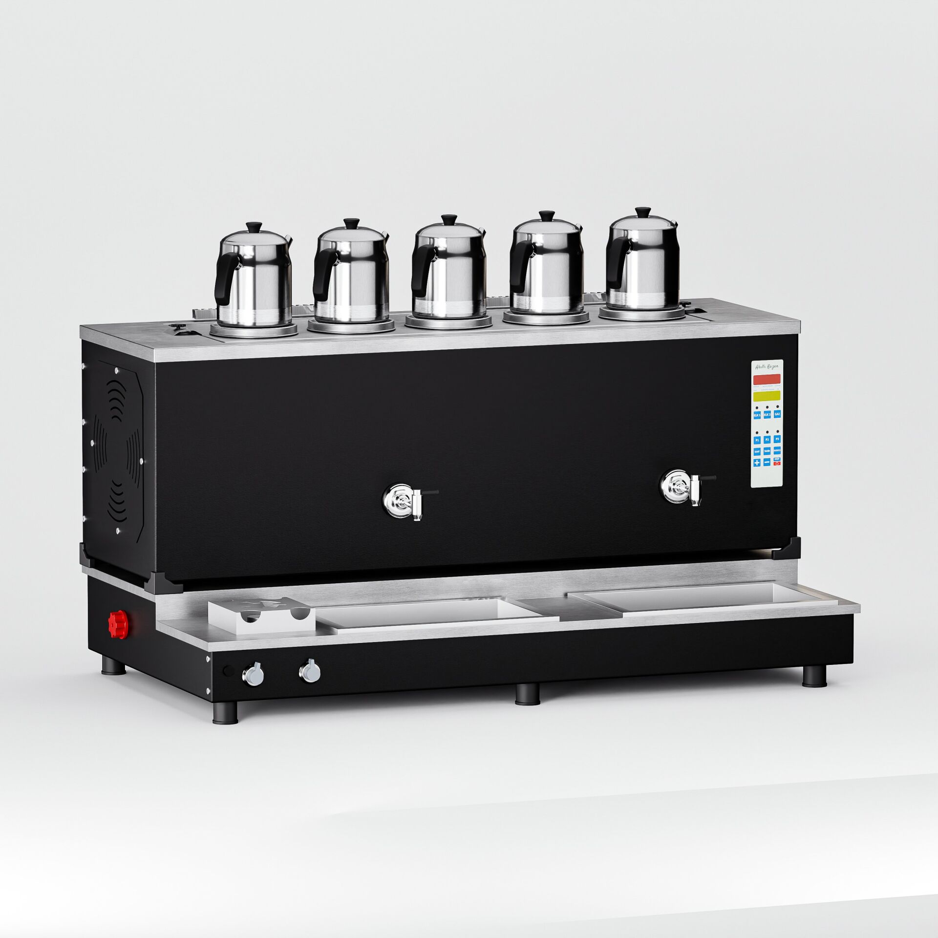 5 Demlikli Elektrostatik Boyalı Akıllı Çay Kazanı / Plus Model / Smart/ Hibrit (BPPO-S5)