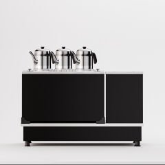 3 Demlikli Elektrostatik Boyalı Gazlı Elektrikli Çay Kazanı / Turbo Model / Hibrit (STFO3)