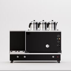 3 Demlikli Elektrostatik Boyalı Gazlı Elektrikli Çay Kazanı / Turbo Model / Hibrit (STFO3)