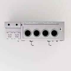 4 Demlikli Elektrostatik Boyalı Gazlı Elektrikli Çay Kazanı / Turbo Model / Hibrit (STFO4)