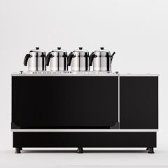 4 Demlikli Elektrostatik Boyalı Gazlı Elektrikli Çay Kazanı / Turbo Model / Hibrit (STFO4)