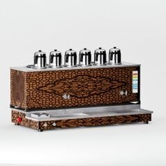6 Demlikli Bakır Akıllı Çay Kazanı / Plus Model / Smart/ Hibrit (APPO-S6)