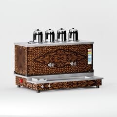 4 Demlikli Bakır Akıllı Çay Kazanı / Plus Model / Smart/ Hibrit (APPO-S4)