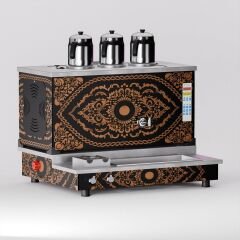 3 Demlikli Bakır Akıllı Çay Kazanı / Plus Model / Smart/ Hibrit (APPO-S3)