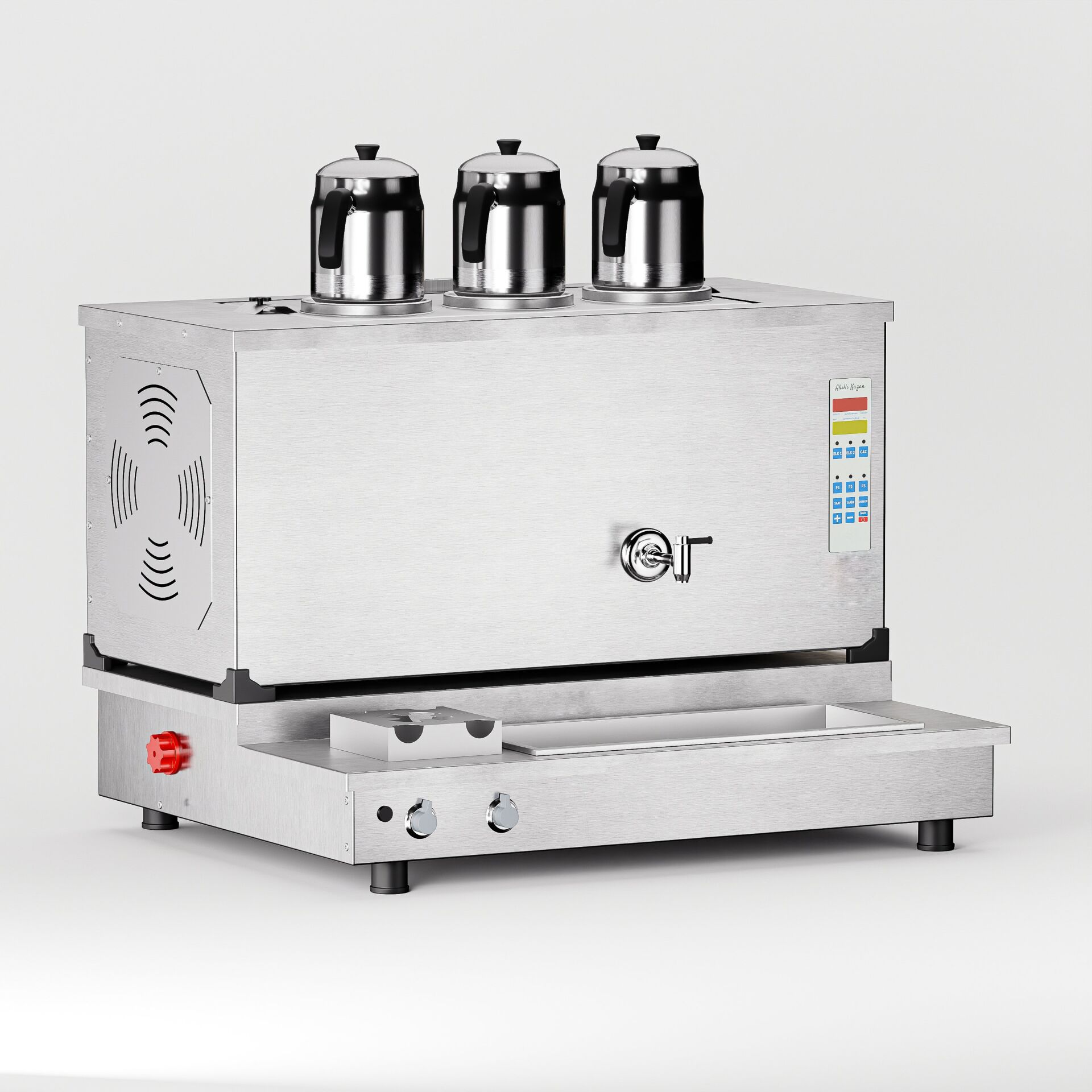 Zentra İnox Pro Plus Smart S3 Çay Makinesi / Hibrit Enerji, Dijital Zaman Programlı Kontrol (İPPO-S3)