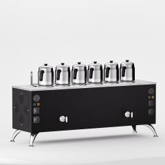 6 Demlikli Elektrostatik Boyalı Elektrikli Çay Kazanı / Kompakt Model / Elektrikli (BPE-6)