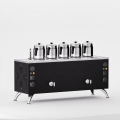 5 Demlikli Elektrostatik Boyalı Elektrikli Çay Kazanı / Kompakt Model / Elektrikli (BPE-5)