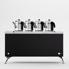 4 Demlikli Elektrostatik Boyalı Elektrikli Çay Kazanı / Kompakt Model / Elektrikli (BPE-4)