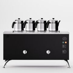 Zentra Black Pro Compact Elektrikli Çay Makinesi / Kompakt Tasarım, Profesyonel Kullanım(BPE-4)