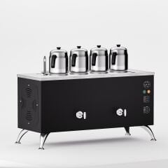 4 Demlikli Elektrostatik Boyalı Elektrikli Çay Kazanı / Kompakt Model / Elektrikli (BPE-4)