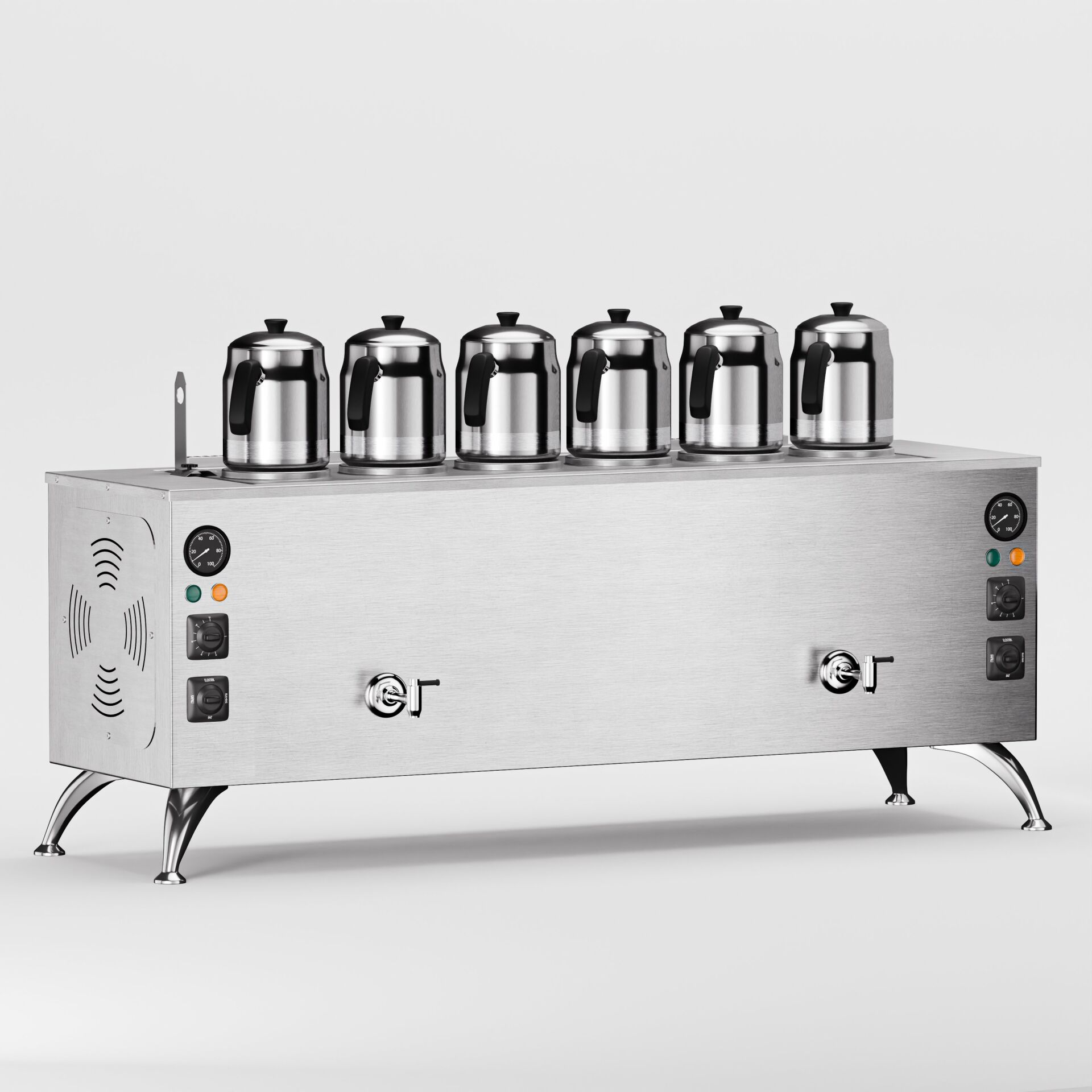 Zentra İnox Pro Compact Elektrikli Çay Makinesi / Kompakt Tasarım, Profesyonel Kullanım(İPE-6)