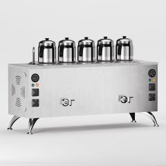 5 Demlikli Elektrikli Paslanmaz Çay Kazanı / Kompakt Model / Elektrikli (İPE-5)