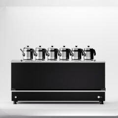 6 Demlikli Elektrostatik Boyalı Gazlı Elektrikli Çay Kazanı / Kompakt Model / Hibrit (BPKO-6)
