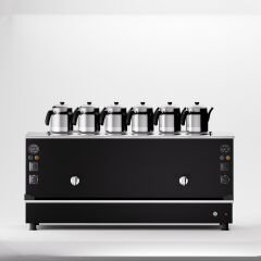 6 Demlikli Elektrostatik Boyalı Gazlı Elektrikli Çay Kazanı / Kompakt Model / Hibrit (BPKO-6)