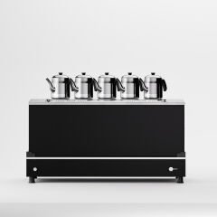 5 Demlikli Elektrostatik Boyalı Gazlı Elektrikli Çay Kazanı / Kompakt Model / Hibrit (BPKO-5)