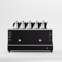 5 Demlikli Elektrostatik Boyalı Gazlı Elektrikli Çay Kazanı / Kompakt Model / Hibrit (BPKO-5)