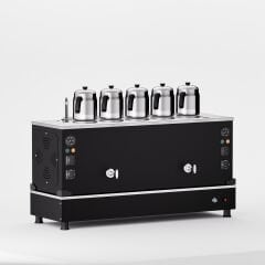 5 Demlikli Elektrostatik Boyalı Gazlı Elektrikli Çay Kazanı / Kompakt Model / Hibrit (BPKO-5)