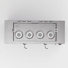 4 Demlikli Elektrostatik Boyalı Gazlı Elektrikli Çay Kazanı / Kompakt Model / Hibrit (BPKO-4)