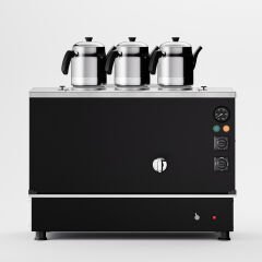 Zentra Black Pro Compact Hibrit Çay Makinesi / Kompakt Tasarım, Profesyonel Kullanım, Çift Enerji Esnekliği (BPKO-3)