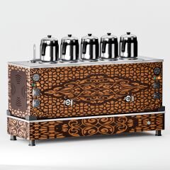 Zentra Bakır Pro Compact Hibrit Çay Makinesi / Kompakt Tasarım, Profesyonel Kullanım, Çift Enerji Esnekliği (APKO-5)