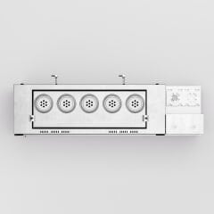 5 Demlikli Elektrostatik Boyalı Gazlı Elektrikli Çay Kazanı / Turbo Model / Hibrit (STFO5)