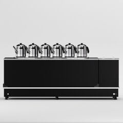 6 Demlikli Elektrostatik Boyalı Gazlı Elektrikli Çay Kazanı / Turbo Model / Hibrit (STFO6)