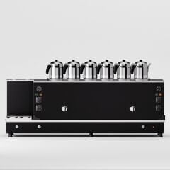 6 Demlikli Elektrostatik Boyalı Gazlı Elektrikli Çay Kazanı / Turbo Model / Hibrit (STFO6)