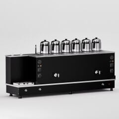 6 Demlikli Elektrostatik Boyalı Gazlı Elektrikli Çay Kazanı / Turbo Model / Hibrit (STFO6)