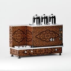 Zentra Bakır Turbo Hibrit Çay Makinesi / Profesyonel Kullanım, Çift Enerji Esnekliği (BTFO3)