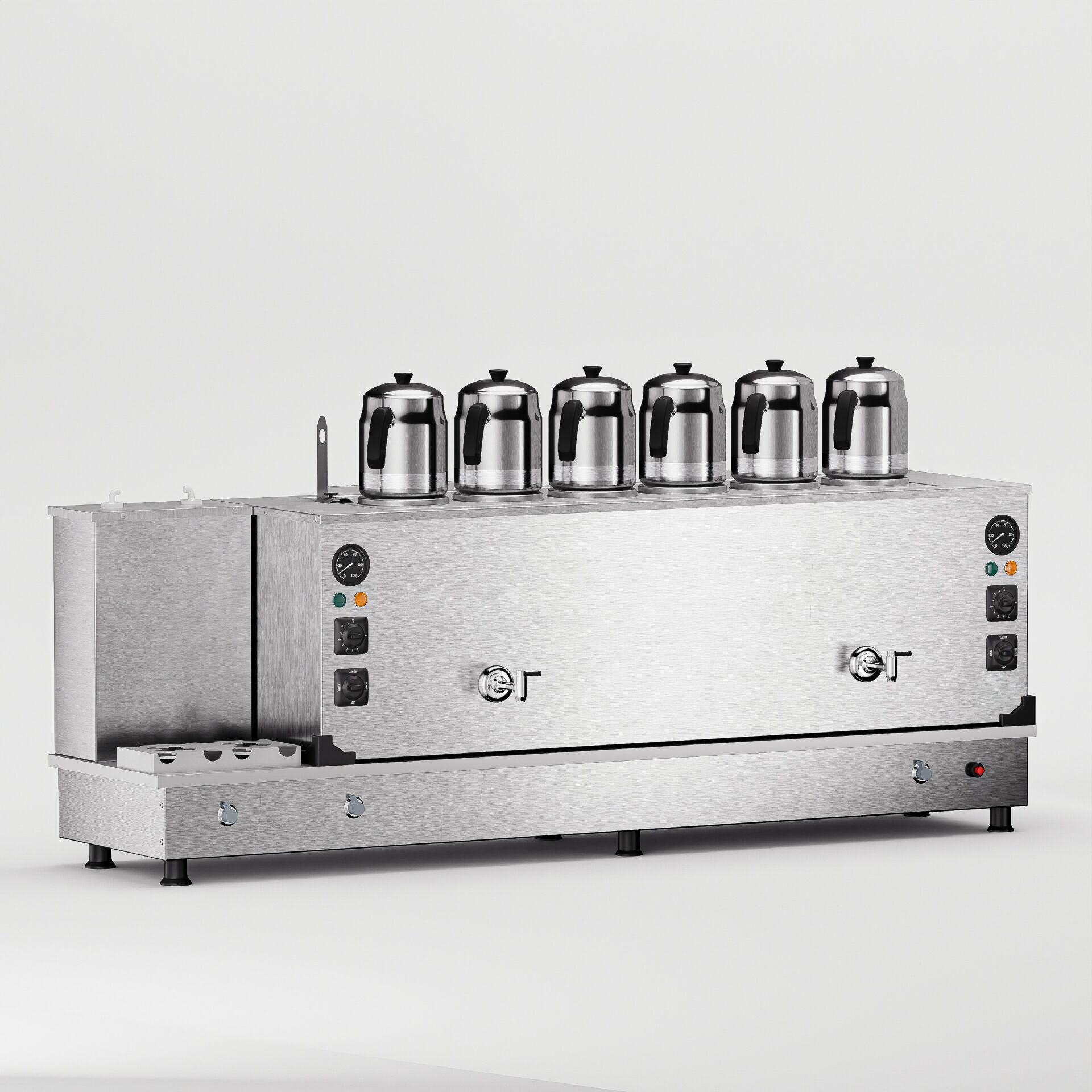 Zentra İnox Turbo Hibrit Çay Makinesi / Profesyonel Kullanım, Çift Enerji Esnekliği (İTFO6)