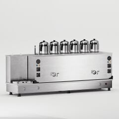 6 Demlikli İnox Gazlı Elektrikli Çay Kazanı / Turbo Model / Hibrit (İTFO6)