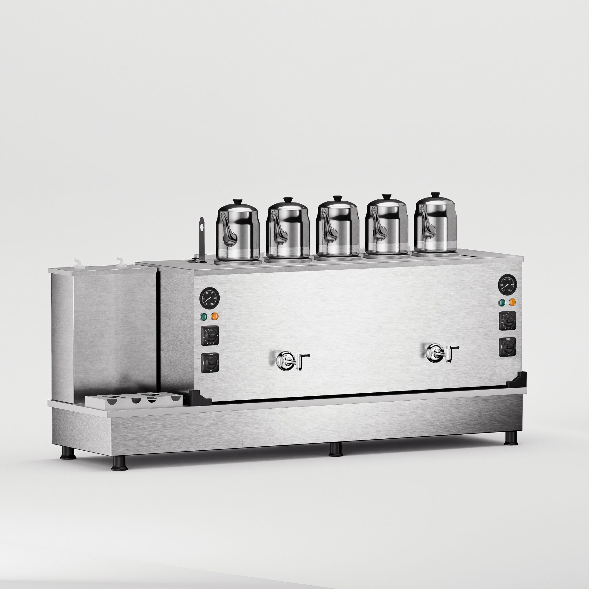 Zentra İnox Turbo Hibrit Çay Makinesi / Profesyonel Kullanım, Çift Enerji Esnekliği (İTFO5)