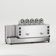 5 Demlikli İnox Gazlı Elektrikli Çay Kazanı / Turbo Model / Hibrit (İTFO5)